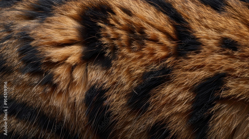 Close-up of Orange Fur with Black Stripes.
