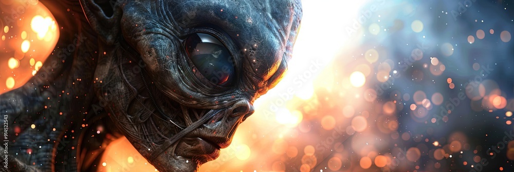 alien in space, copy space alien in space, copy space