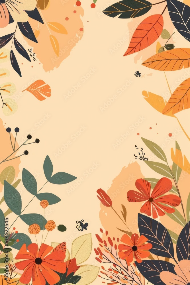 Floral Frame Illustration. Floral Frame Illustration.