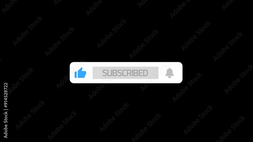 Subscribe, reminder and like button animation with mouse cursor with alpha channel Subscribe, reminder and like button animation with mouse cursor with alpha channel