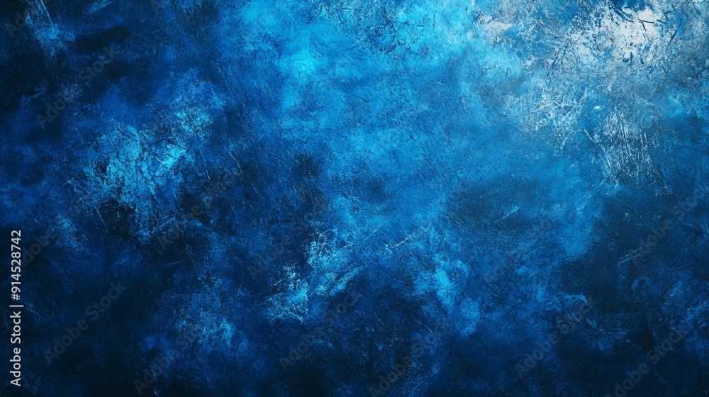Obraz premium Deep blue art background with textured abstract effects