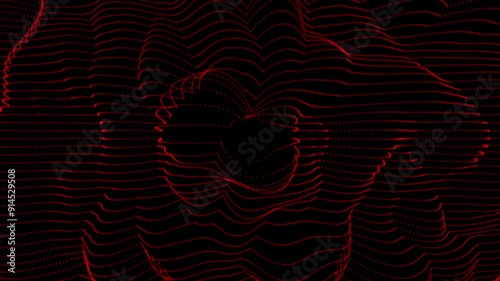 Small ball line red abstract animation background