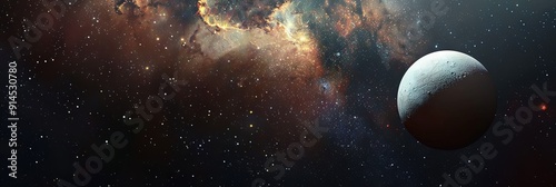 pluto in space, copy space