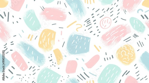 Minimalist Boho Doodle Seamless Digital Paper