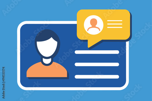 Editable vector graphic illustrating the steps to create a user ID and password, including profile and personal icon elements.