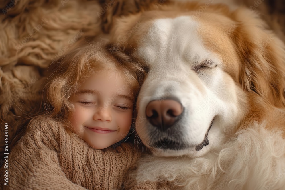 heartwarming scene of gigantic gentle dog protectively curled around tiny girl emphasizing size contrast and bond between child and canine companion heartwarming scene of gigantic gentle dog protectively curled around tiny girl emphasizing size contrast and bond between child and canine companion