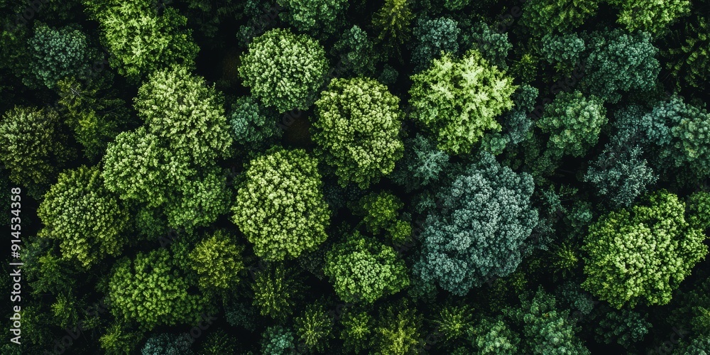 Aerial View of Lush Green Forest, Perfect for Nature and Environment Concepts Generative AI Aerial View of Lush Green Forest, Perfect for Nature and Environment Concepts Generative AI