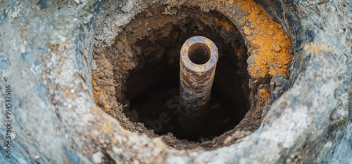 Investigation of a Rusted Metal Pipe Inserted Deep in a Grounded Hole During Daylight