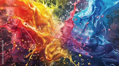 Eplosion de couleurs. photo