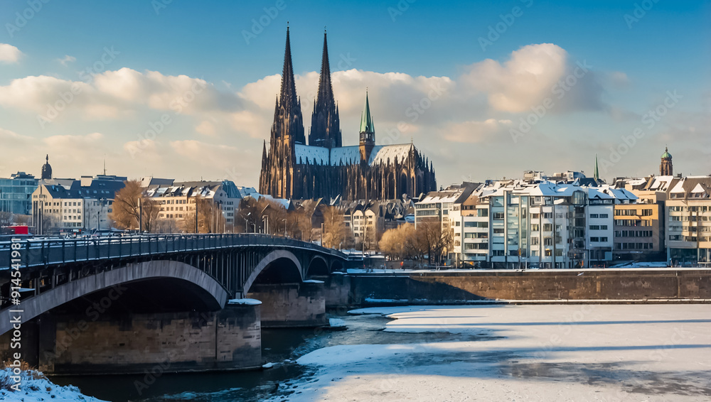Fototapeta premium Amazing Cologne Germany in Winter