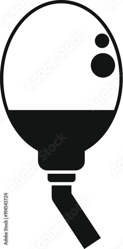 Simple icon of a medical enema showing liquid being inserted for colon therapy