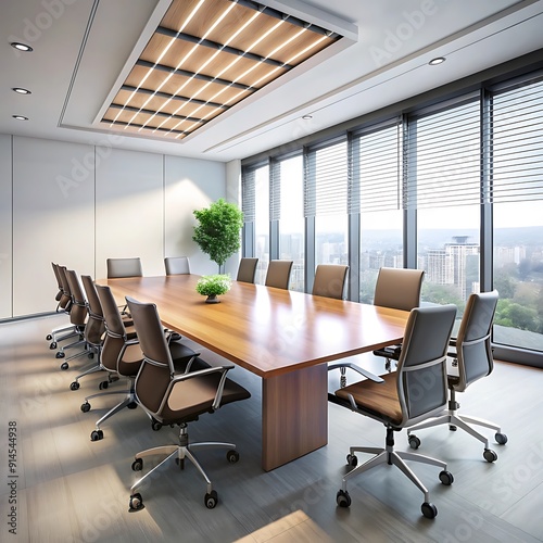 Business meeting room on high rise office building