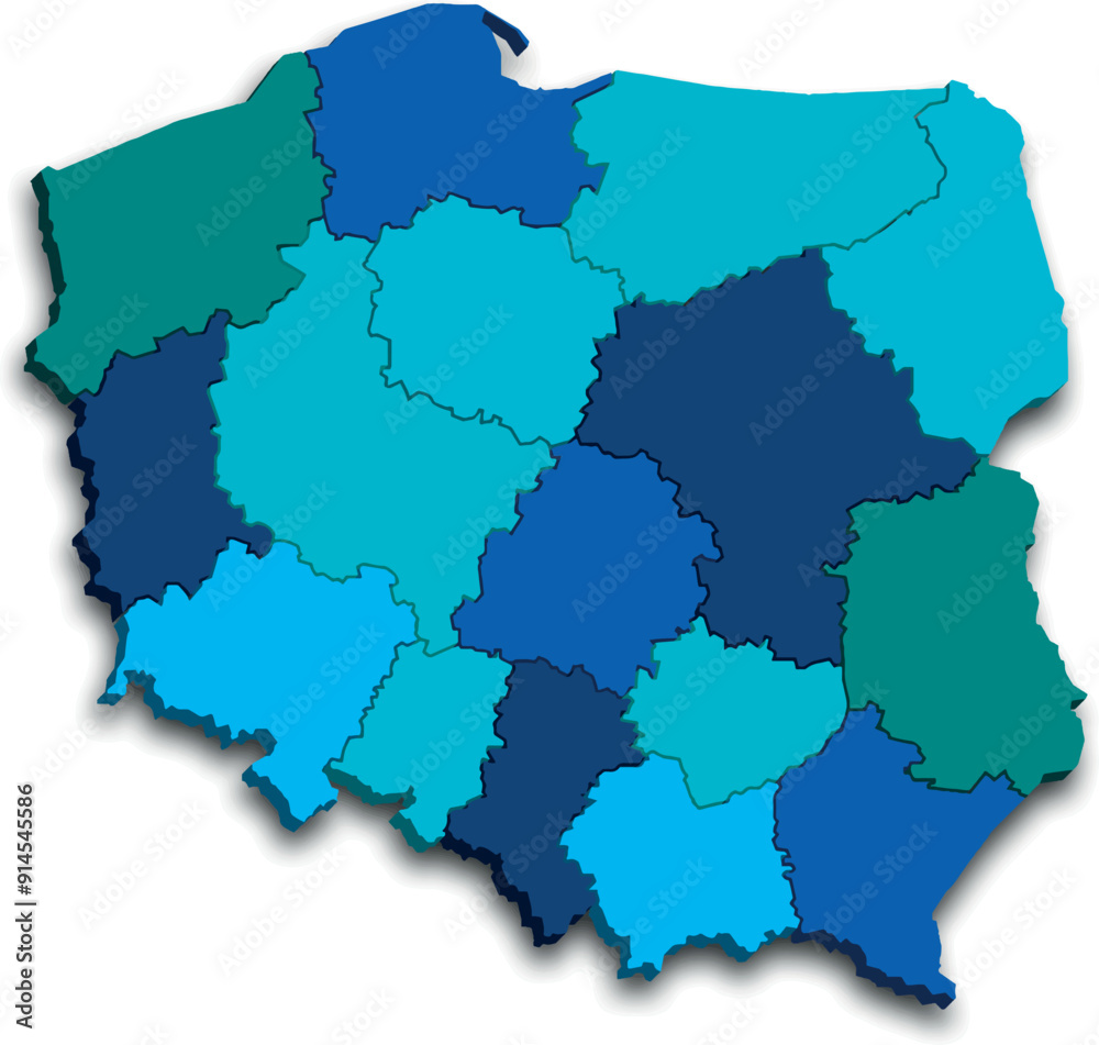POLAND MAP WITH ADMINISTRATIVE DIVISIONS AND PROVINCES POLAND MAP WITH ADMINISTRATIVE DIVISIONS AND PROVINCES