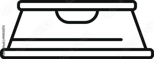 Small trampoline outline icon representing jumping equipment used for fitness training