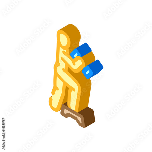 lateral raises fitness exercise arm isometric icon vector. lateral raises fitness exercise arm sign. isolated symbol illustration