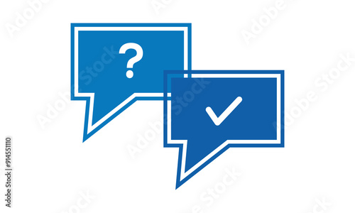 question and answer icons illustration. question and answer vector. question and answer simple plant vector