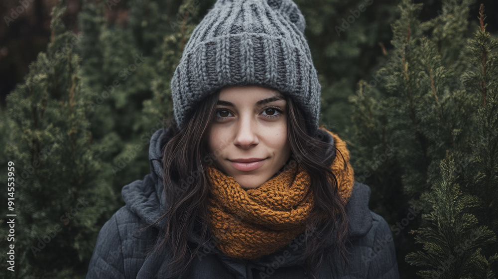 Cozy gray knit hat keeps you warm in style this winter. Cozy gray knit hat keeps you warm in style this winter.