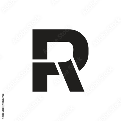 Letter Pr modern shape branding monogram logo