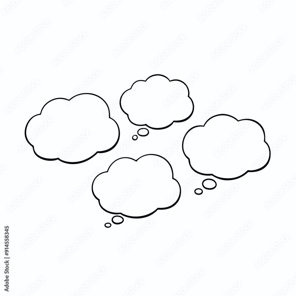 a set of comic speech bubbles and thought balloons vector illustration a set of comic speech bubbles and thought balloons vector illustration