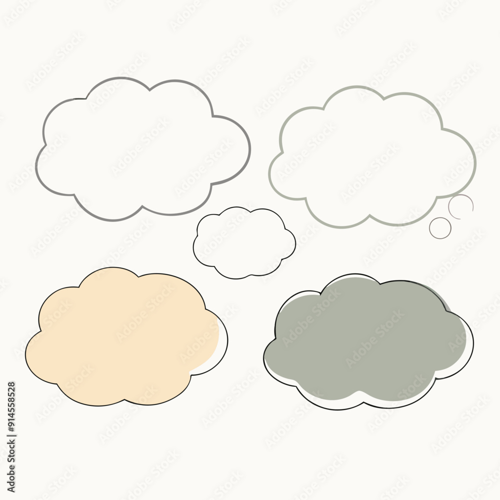 a set of comic speech bubbles and thought balloons vector illustration a set of comic speech bubbles and thought balloons vector illustration