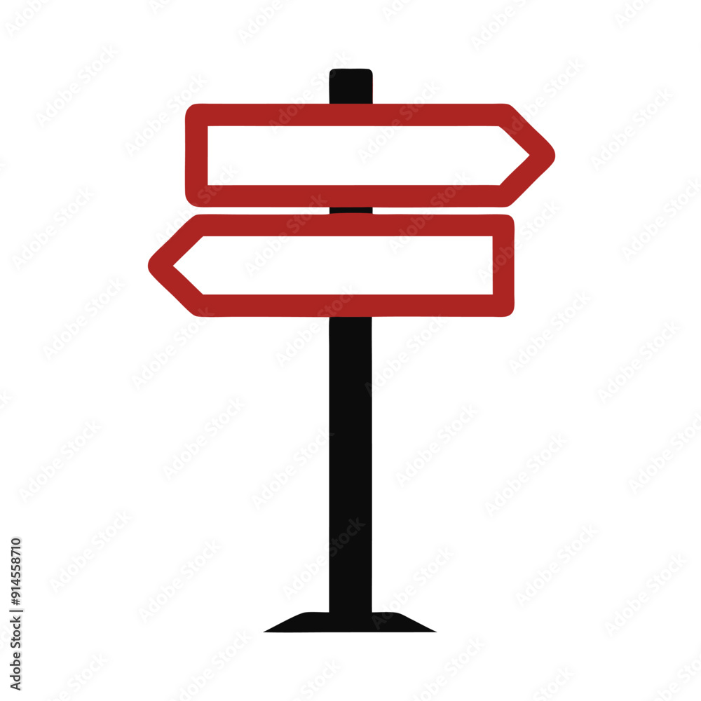 Fototapeta premium a sigh post icon vector art illustration 