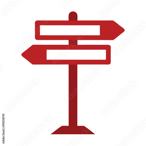 a sigh post icon vector art illustration 