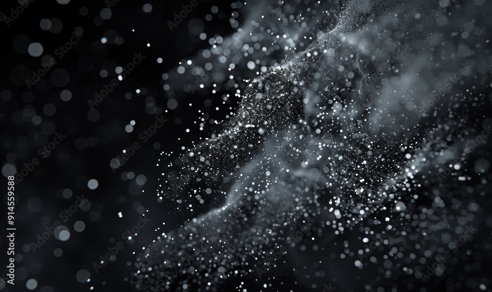 Fototapeta premium 3d dust particles in a black environment