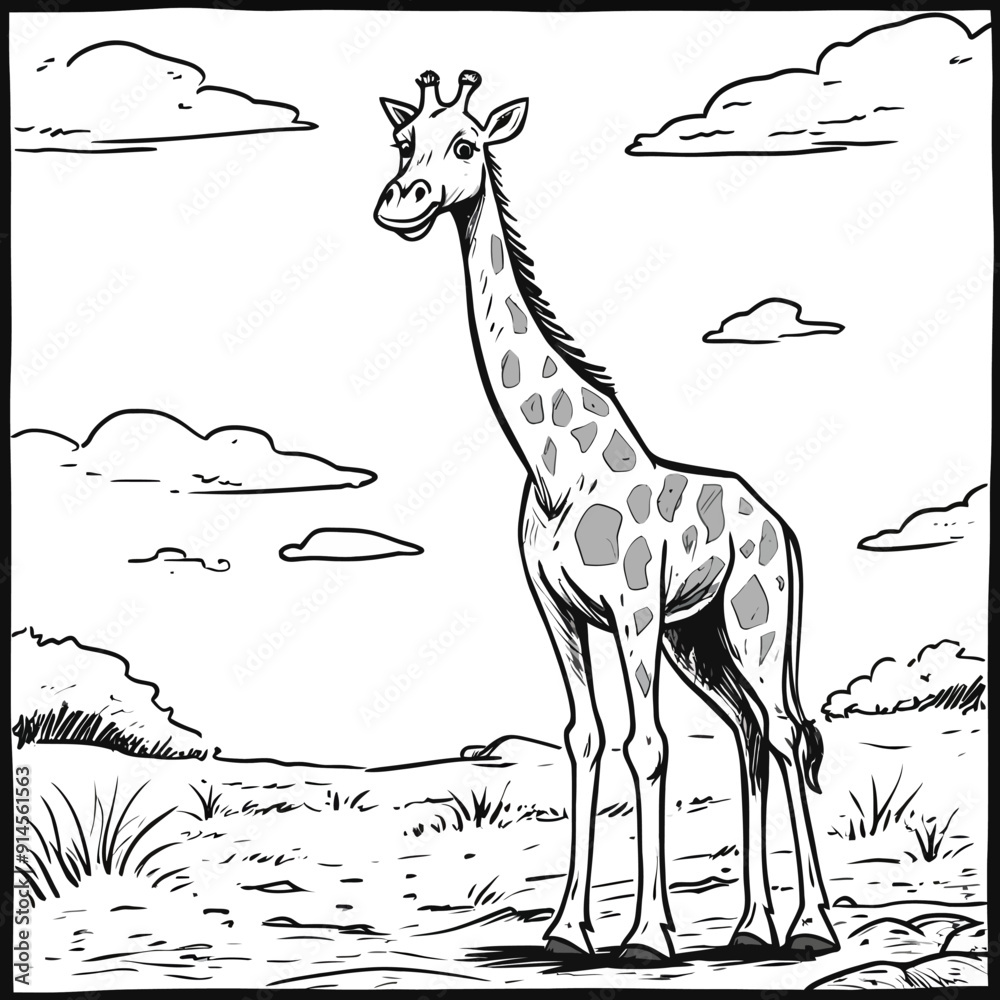 Fototapeta premium coloring book illustration