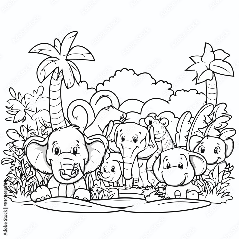 coloring book illustration 