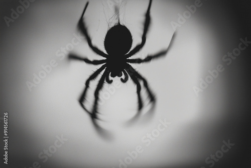 Spider Shadow Halloween background. Spooky horror background.
