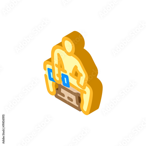 side lunges fitness exercise leg isometric icon vector. side lunges fitness exercise leg sign. isolated symbol illustration