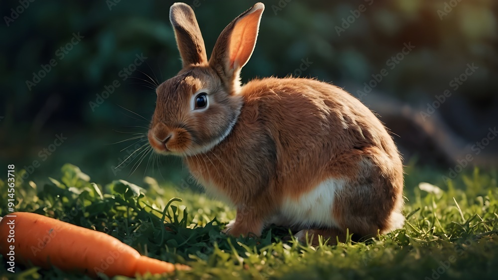 Fototapeta premium rabbit in the grass
