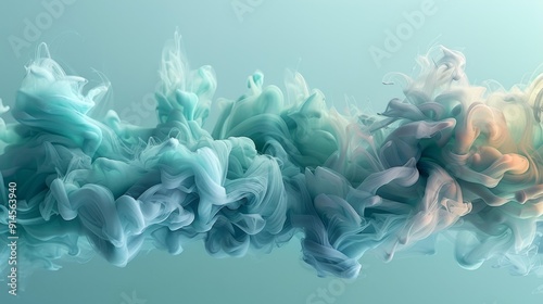 Abstract flowing ink clouds - generative ai