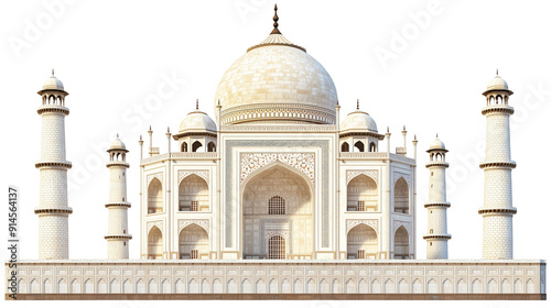 Taj mahal agra isolated.