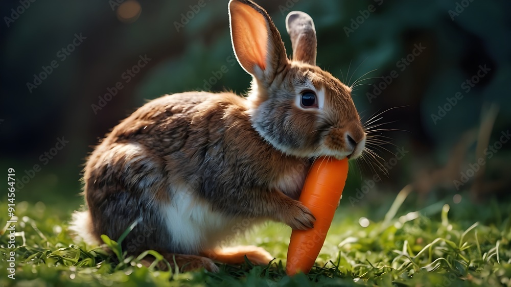Fototapeta premium rabbit in the grass