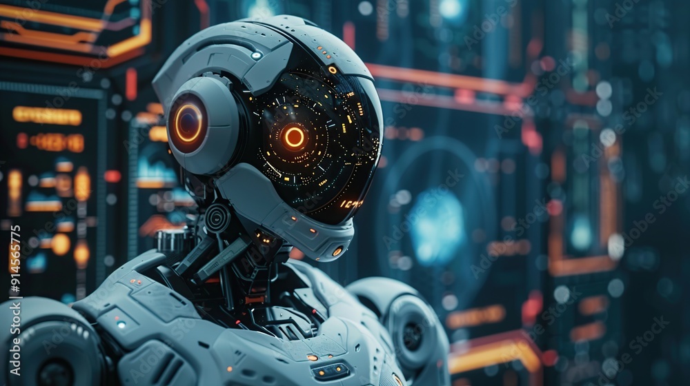 Futuristic Robot Portrait Futuristic Robot Portrait