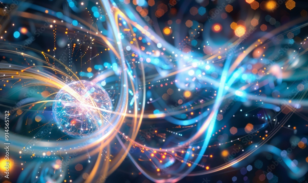 Conceptual image of quantum entanglement Conceptual image of quantum entanglement
