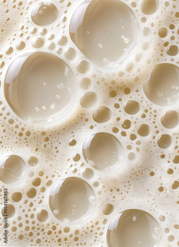 Abstract texture of whipped fresh milk cream, bubbles and milk rivers. Shampoo foam with bubbles. Confectionery or cosmetic banner Abstract texture of whipped fresh milk cream, bubbles and milk rivers. Shampoo foam with bubbles. Confectionery or cosmetic banner