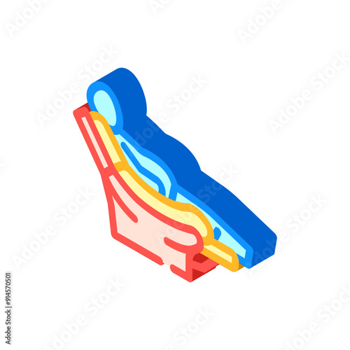 sedentary lifestyle obesity overweight isometric icon vector. sedentary lifestyle obesity overweight sign. isolated symbol illustration