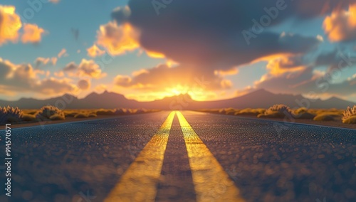 highway in the middle of the desert