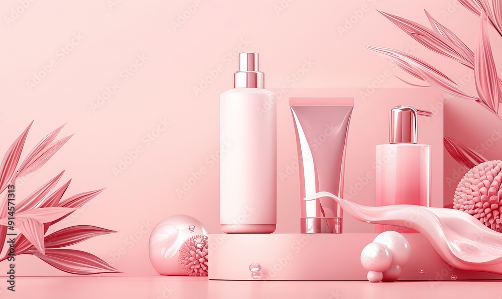 Skincare and Beauty Advertisement Background.