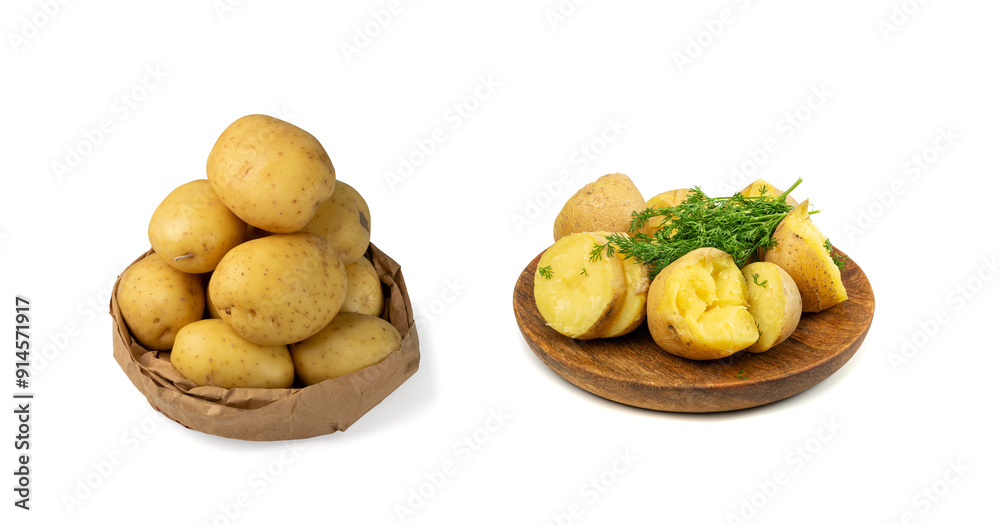 Boiled Potato in Skin Isolated, Whole Prepared Unpeeled Vegetables, Healthy Diet Ingredient, Boiled Potato Boiled Potato in Skin Isolated, Whole Prepared Unpeeled Vegetables, Healthy Diet Ingredient, Boiled Potato