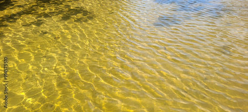 clear water river on the coast in ubatuba on itamambuca beach