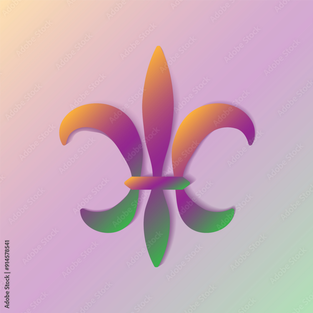 Fleur de Lis icon isolated on bright background. Fleur de Lis icon isolated on bright background.