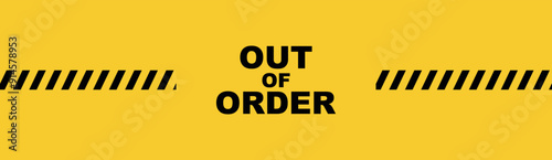 out of order text information sign