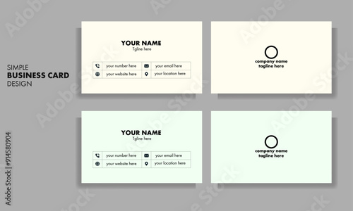 minimal and modern business card design template
