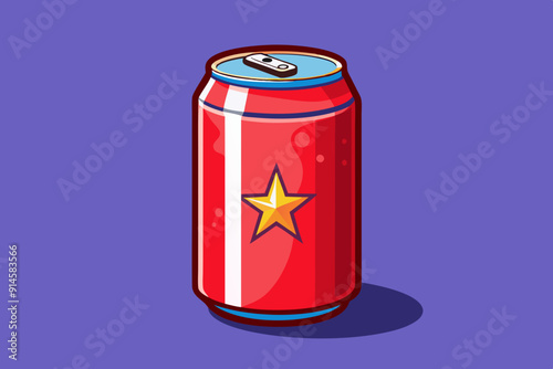 Cooldrinks can red vector illustration photo