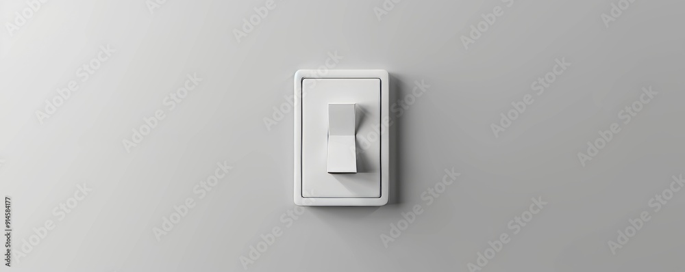 Isolated white light switch on white background, 4K hyperrealistic photo Isolated white light switch on white background, 4K hyperrealistic photo