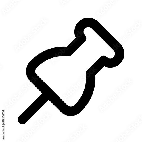 push pin line icon