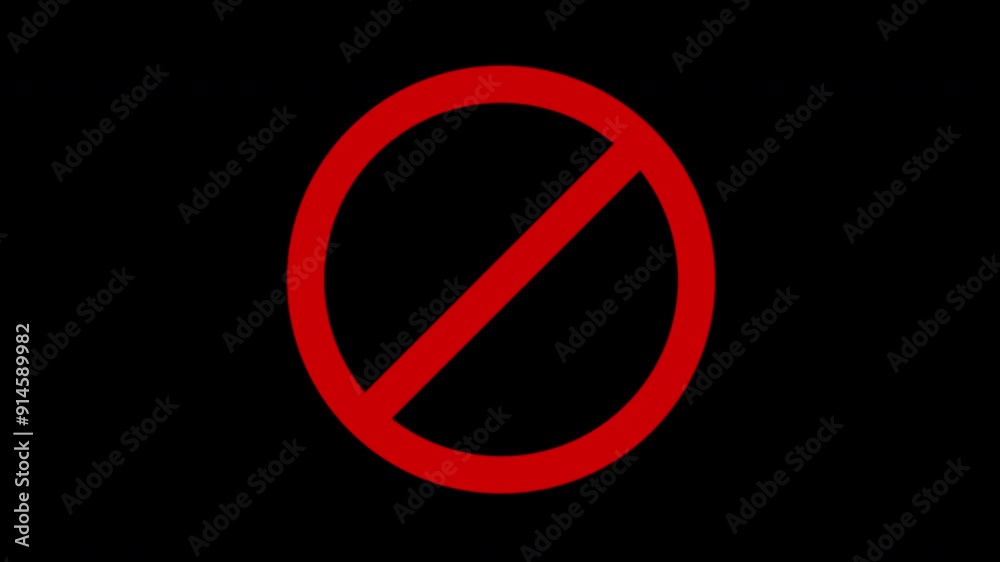 International prohibition mark. Ban forbidden sign. Traffic pictogram of Crossed out red circle. No symbol. Embedded alpha channel